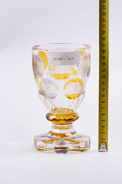 Cristal de Bohème
Verre à pied annelé et...