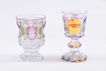 Cristal de Bohème
Deux verres sur pied en...