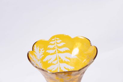 Cristal de Bohème
Paire de vase cornet en...