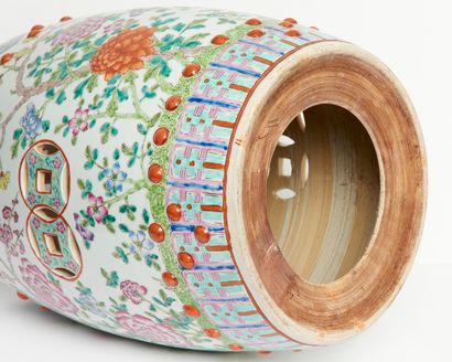 China late 20th century
Porcelain stool decorated...