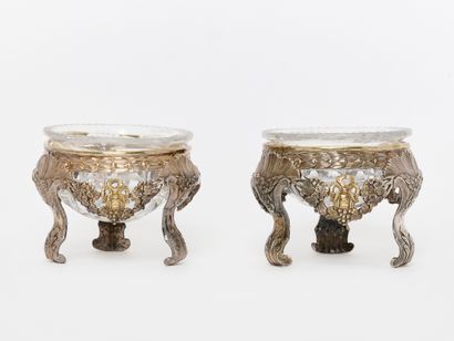 Orfèvrerie belge - Argent
Paire de salières...