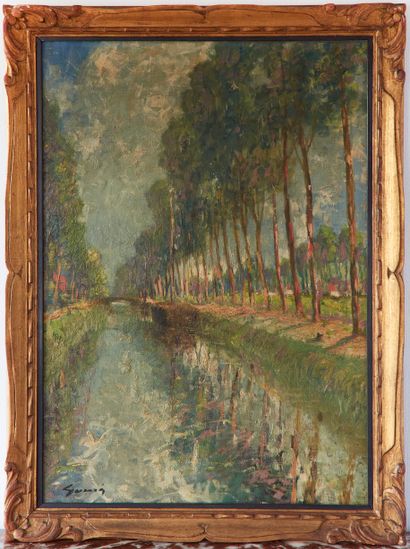 François GOMZÉ (1861-1949)
Vue d'un canal...