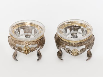 Orfèvrerie belge - Argent
Paire de salières...