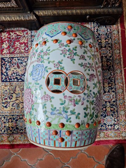 China late 20th century
Porcelain stool decorated...