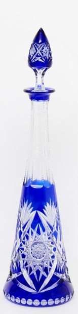 Val Saint Lambert
Blue lined crystal decanter....
