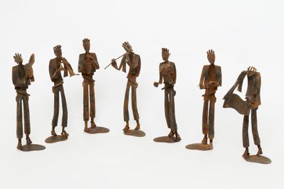 Anonymous
Jazz musicians in rusted wrought...