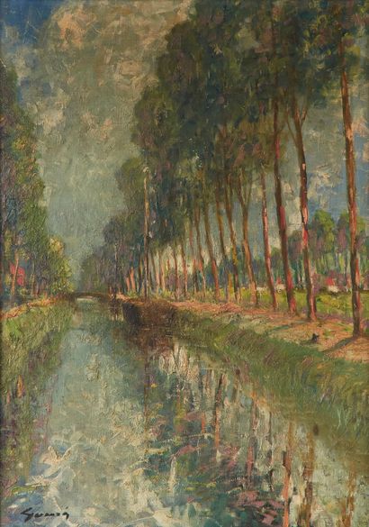 François GOMZÉ (1861-1949)
Vue d'un canal...
