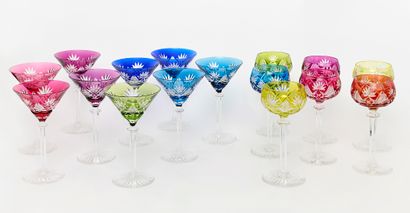 Val Saint Lambert
Set of nine cocktail glasses...