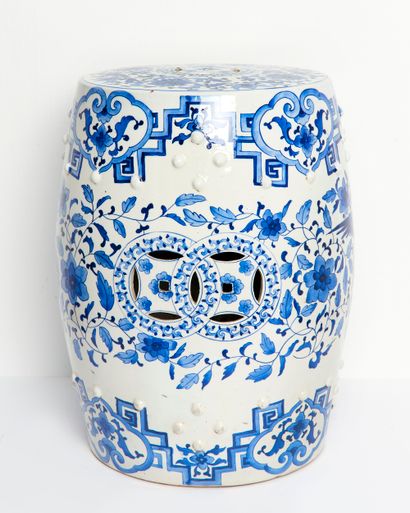 China late 20th century
Porcelain stool with...