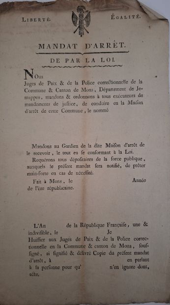 French Revolution in Hainaut and Mons
Arrest...