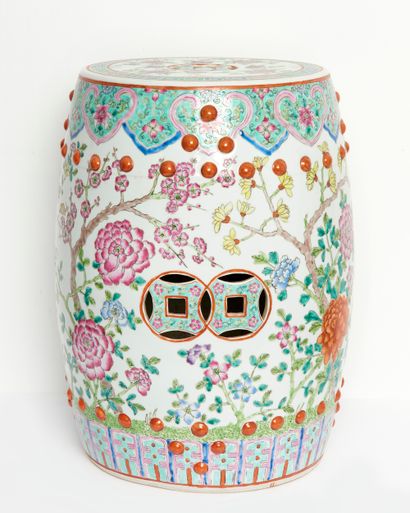 China late 20th century
Porcelain stool decorated...
