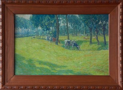 Modest HUYS (1874/75-1932)
Paysage avec vaches...
