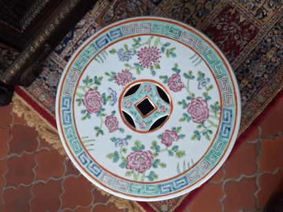 China late 20th century
Porcelain stool decorated...