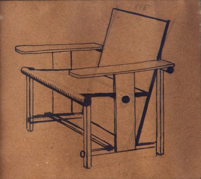 Jozef Peeters (1895-1960)
Etude pour un fauteuil...