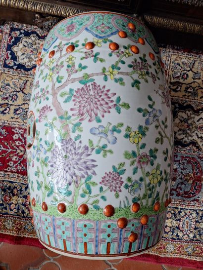 China late 20th century
Porcelain stool decorated...