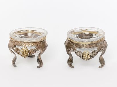 Orfèvrerie belge - Argent
Paire de salières...