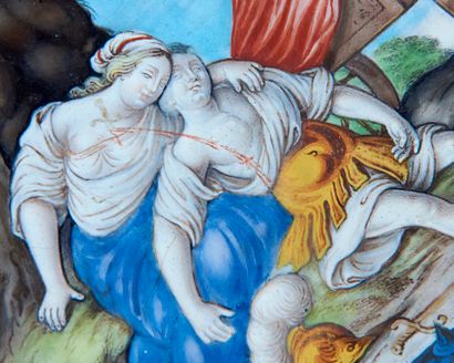 Emaux de Limoges, XVIIe.
Le suicide de Panthée...