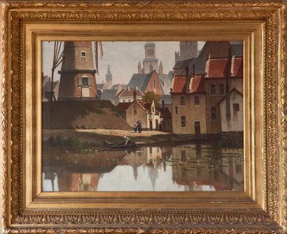 François STROOBANT (1819-1916)
Vue de Bruges....