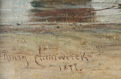 Henry CLEENEWERCK (1818-1901) 
Voiliers sur...