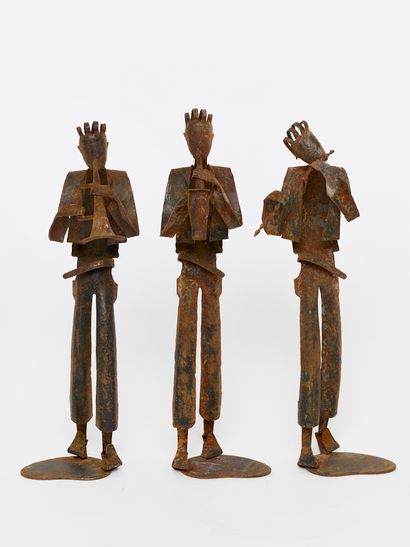 Anonymous
Jazz musicians in rusted wrought...