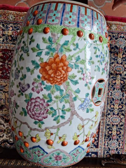 China late 20th century
Porcelain stool decorated...