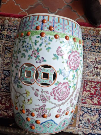 China late 20th century
Porcelain stool decorated...