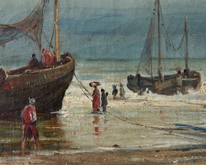 Henry CLEENEWERCK (1818-1901) 
Voiliers sur...
