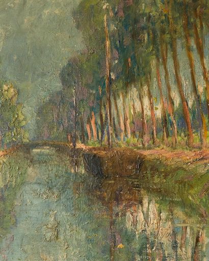 François GOMZÉ (1861-1949)
Vue d'un canal...