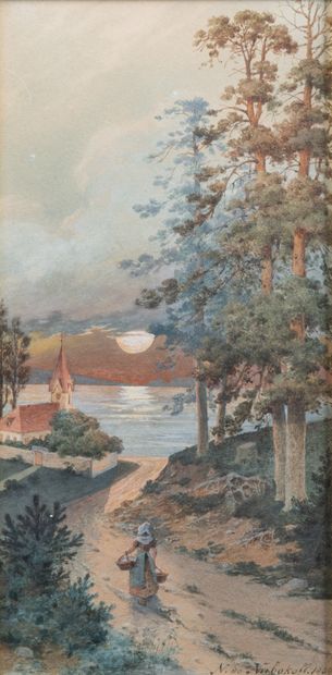 Nikolai Vasilyevich NABOKOFF (19th-20th)
Dusk...