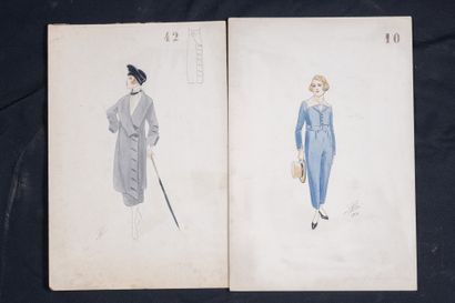 Igor SOKOLOFF (XIX-XX)
2 Drawings of outfits....