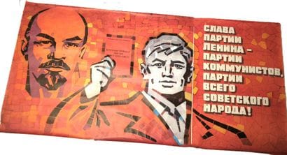 Russian poster, USSR period.
Triptych of...