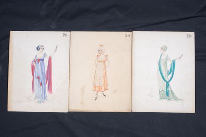 Igor SOKOLOFF (XIX-XX)
3 Drawings of outfits....