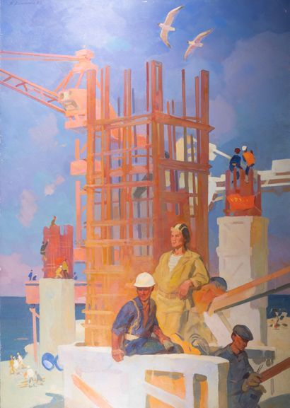 Boris KHOMENKO (1930)
The Builders, 1985....