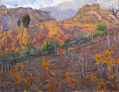 Solomon EPSTEIN (1925)
Autumn vineyard. Oil...
