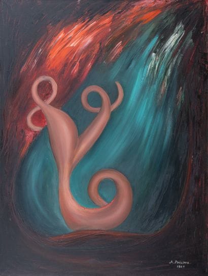 A.Philippe
Abstraction organique, 1969. Huile....