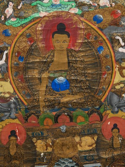 Tibet - Thangka
Peinture à la détrempe sur...