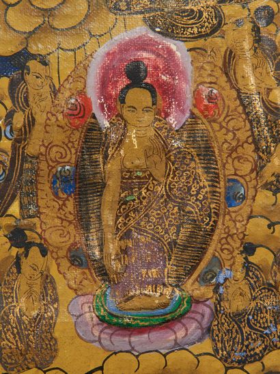 Tibet - Thangka
Peinture à la détrempe sur...