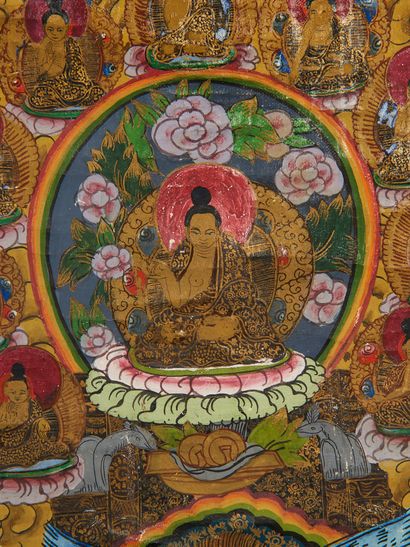 Tibet - Thangka
Peinture à la détrempe sur...