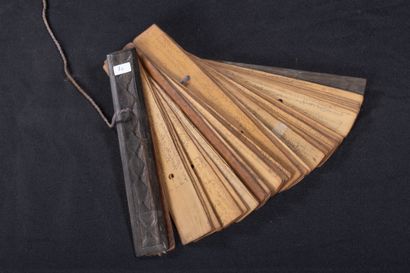Livret de prière bouddhiste en feuille de...
