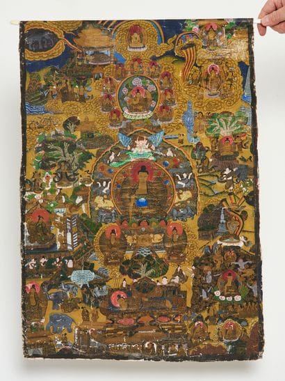 Tibet - Thangka
Peinture à la détrempe sur...
