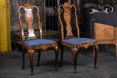 Hollande XVIIIe / XIXe
Paire de chaises à...