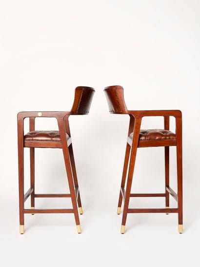 Olivier De Schrijver (1958)
Paire de tabourets...
