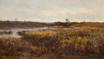 Claude HAYES (1852-1922) - Ecole anglaise.
Paysage...