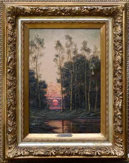 G.E.Cambier?
Sunset. Oil on canvas. 46.5...