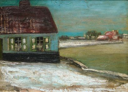 Albert SERVAES (1883-1966)
Fermette au bord...