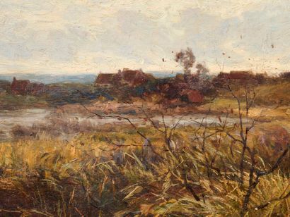 Claude HAYES (1852-1922) - Ecole anglaise.
Paysage...