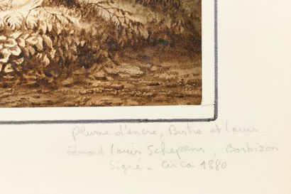 Louis SCHEPENS (1816-1884)
Canards sur l'étang....