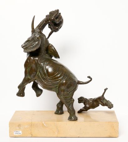 Bronze animalier
Eléphant combattant contre...