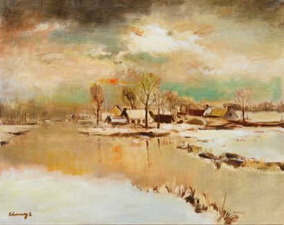 Albert CLAEYS (1889-1967)
Paysage d'hiver...