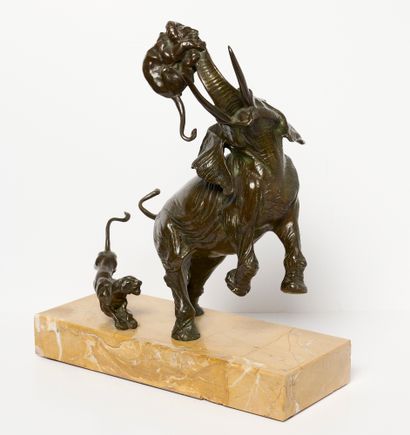 Bronze animalier
Eléphant combattant contre...